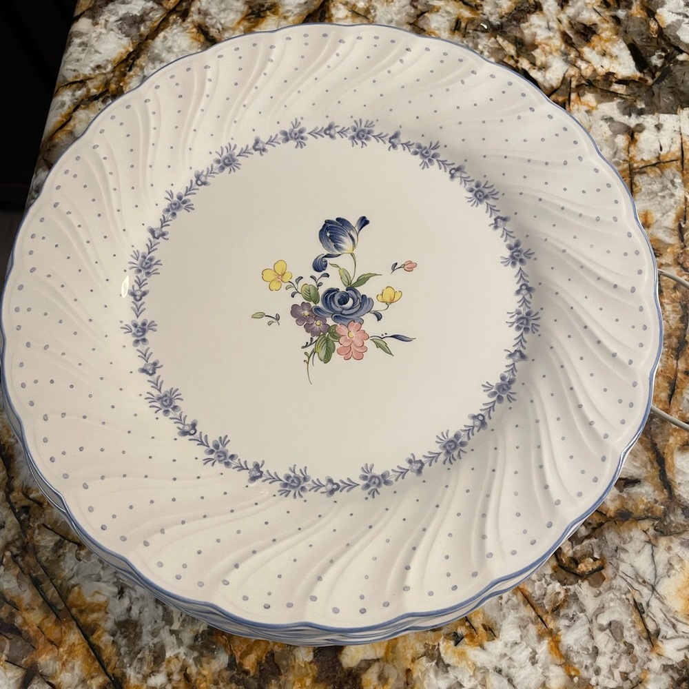 Nikko Ceramics Blue Peony Dinnerware Plate